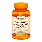 Sundown Naturals Calcium Magnesium & Zinc Dietary Supplement High Potency 100ct