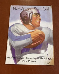 1945 Stamford Connecticut Football Programm Lon Keller Art Deco Coca Cola Werbung Coke - Bild 1 von 7