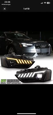 [SwitchBack]Sequential Signal LED Projector Xenon HID Headlight For 2013-2016 A4 - Image 1 of 4