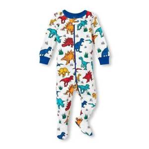 B9 NWT 2T The Children's Place Colorful DINOSAURS Footed Pajamas Sleeper