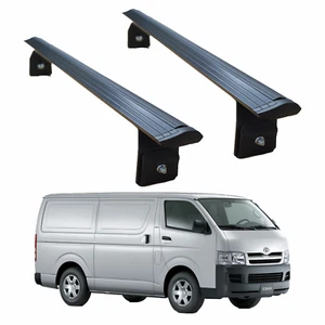 Barras transversales portaequipajes de techo aluminio negro para Toyota Hiace H200 2004-2019 - Imagen 1 de 10