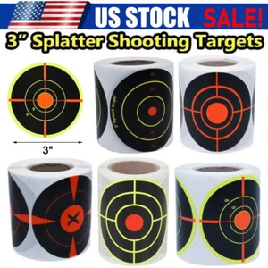 3" Self Adhesive Targets Reactive Splatter Shooting Paper Target Stickers Roll - Picture 1 of 20