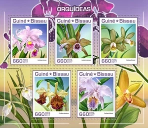 Guinea-Bissau - 2017 Orchids - 4 Stamp Sheet - GB17506a - Picture 1 of 1
