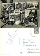 Cartolina Saluti da Paola, vedutine e conchiglie - Cosenza, 1960