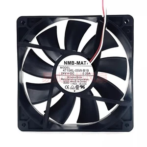 Ventilateur de refroidissement à onduleur 3 fils NMB 4715KL-05W-B19 12025 DC24V 0,20A 12 CM - Photo 1/2