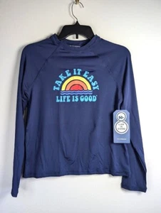 Life is Good Rash Guard Kids Size XL Long Sleeve UPF 50+ Summer Beach Swim NEW - Picture 1 of 8