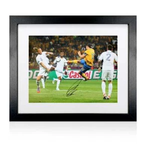 Framed Zlatan Ibrahimovic Signed Sweden Photo: EURO 2012 Goal Autograph - Picture 1 of 2