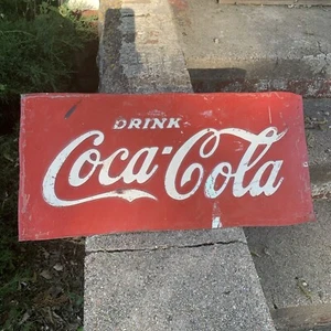 Original Coca Cola Embossed Sign - Picture 1 of 11
