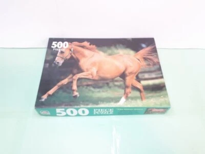 Crown Puzzles The Silver Series Jigsaw Puzzle 500 Piece Galloping Horse - LNC - Image 1 of 4