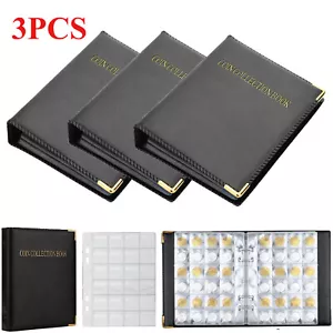 3PCS 480 Pocket World Coins Storage Book Capacity Folder Collection Holder Album - Picture 1 of 11