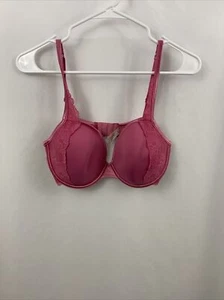 Victoria’s Secret Angels gefütterter Halb-BH dunkelrosa Spitze 34DD vollflächig - Bild 1 von 12