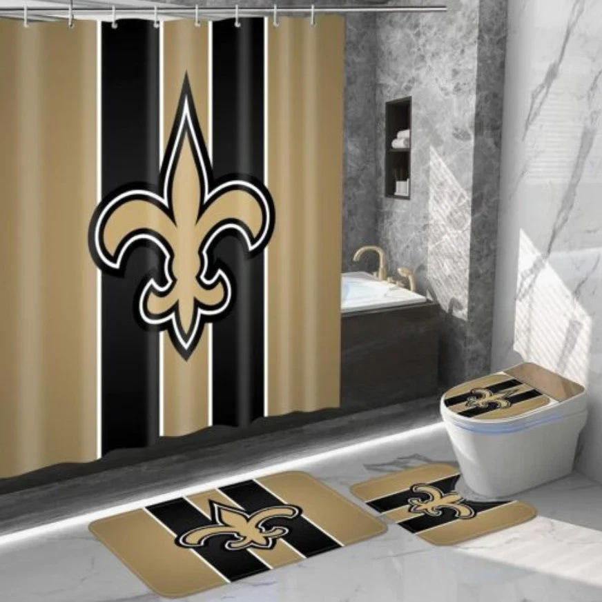 Juegos de baño impermeables New Orleans Saints, juegos de cortinas de ducha. Foto 1 de 3