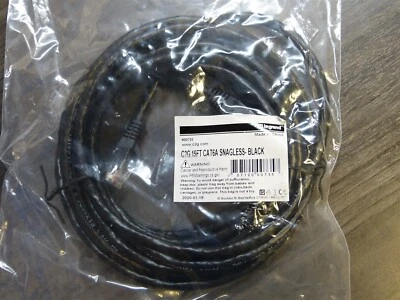 Cables To Go C2G 15ft Cat6A Snagless Black Cable 00735 (D2) - Image 1 of 2