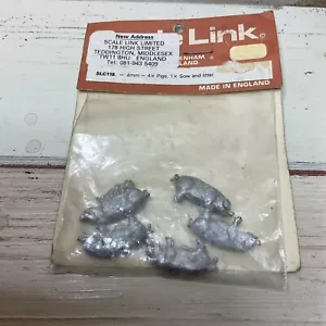 Model Railway & Diorama SCALE LINK Pigs #SLC118 , 4 Pigs & 1 Sow With Littler - Foto 1 di 2