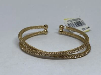 Brazalete para mujer Charter Club dorado/cristal flexible precio de venta sugerido por el fabricante 44,50 USD CP646 Foto 1 de 4
