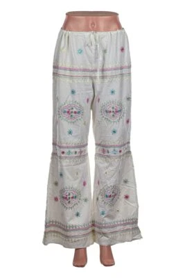 CJ Laing Women Pants Trouser/Wide Leg LG White Cotton - Image 1 of 2