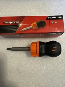 Cacciavite a cricchetto Snap On Stubby arancione NUOVO - Foto 1 di 1