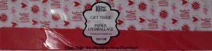 20 Sheets Valentine's Tissue Paper 8 Love and 12 Solid Red Sheets ~ Set of 2 - Picture 1 of 1