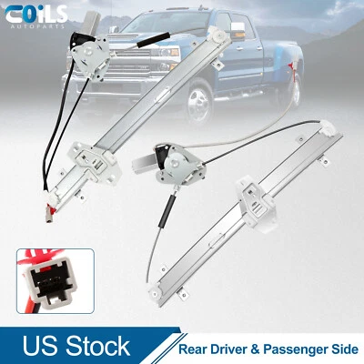 Pair Power Window Regulator For Honda Pilot 2003-2008 Rear Left Right w/ Motor - Image 1 of 4