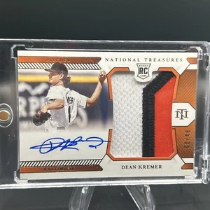 2021 NATIONAL TREASURES DEAN KREMER PATCH #8/49 AUTO AUTOGRAPH RC ROOKIE - Picture 1 of 2