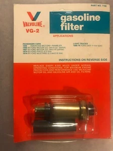 NOS Valvoline VG-2 Fuel Filter 66-77 V8 FORD LINCOLN MERCURY Mustang Gran Torino - Picture 1 of 2
