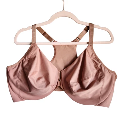 Sujetador Glamorise 48DD 48E bronceado desnudo para mujer cierre frontal suavizante alambre maravilloso Foto 1 de 4