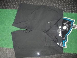 Hurley Hybrid Shorts Men 38 Black Quick Dry 4 Way Stretch Golf Chino Casual Walk - Picture 1 of 10