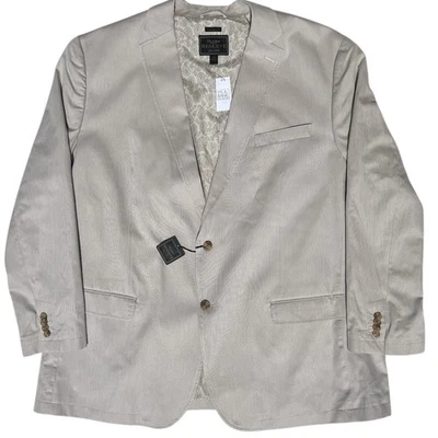 JOS A BANK RESERVE NWT Mens 2XL Beige Pinstripe Cotton Tailored Fit Blazer - Image 1 of 4