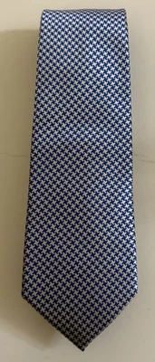 Corbata Charles Tyrwhitt Jermyn Street London geométrica azul marino y blanca negocio Foto 1 de 4