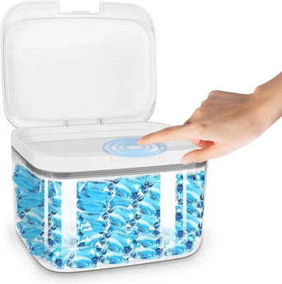 - Contenitore per Detersivo, 2,8 L, Contenitore per Detersivi in Polvere, Con Co - Immagine 1 di 4