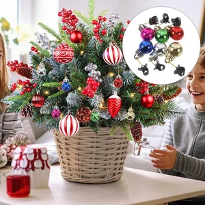  12 Stück Clip Bartglanz Weihnachtskugel Weihnachtsdeko Bartschmuck - Bild 1 von 12