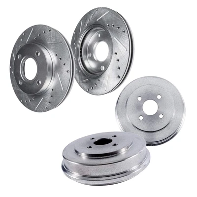 Eixo Detroit dianteiro perfurado rotores de freio tambores traseiros para Saturn Ion Chevy C - Imagem 1 de 4