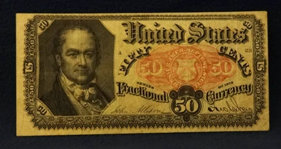 SERIES OF 1875-FIFTH,ISSUE 50 CENT, FRACTIONAL CURRENCY. FREE SHIPPING - Image 1 of 3