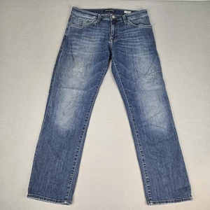 Mavi Jeans Mens 33x29.5 Zach Straight Leg Blue Denim Dark Stretch Casual Mid - Picture 1 of 10