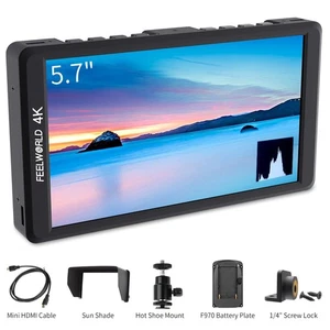 FEELWORLD F570 5.7 inch  4K HDMI DSLR Camera Field Monitor Full HD Metal Housing - Picture 1 of 10