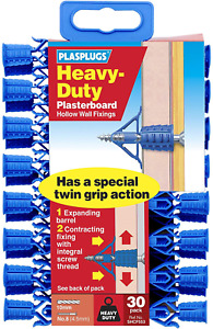 Plasterboard Fixings Plugs Plasplug 30 Heavy Duty Cavity Wall Raw Drywall Strong