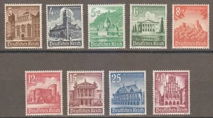 Germany 1940 MNH Mi 751-759 Sc B177-B185 Famous buildings in Germany. Perfect ** - Bild 1 von 2