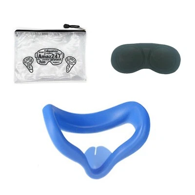 Juego de protección de lentes y cubierta facial de silicona para auriculares VR solo para Oculus Quest 2  Foto 1 de 4