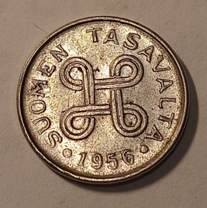 Finnland * 1 Mark * Eisen-Nickel * 1956 * Zust. 1+** - Bild 1 von 2