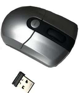 Sigma Cordless Compact Optical Laptop Mouse with Nano USB Adapter SIlver - Picture 1 of 2