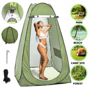 Pop-Up Duschzelt Toilettenzelt Umkleidezelt Camping Zelt Wasserfest Beistellzelt - Bild 1 von 26