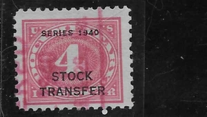 US Scott RD45, Entrate, Trasferimento Stock, 4 Cent, Serie del 1940, Usato, NG, F/VF - Foto 1 di 1