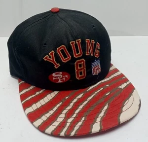 VINTAGE ZUBAZ San Francisco 49ers Logo Steve Young NFL football Snapback Hat Cap - Picture 1 of 13