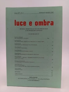 Luce e Ombra n. 1 anno 2007 Evanescenze da probabili vissuti - Ian Stevenson - Picture 1 of 2