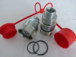 Hydraulik Schraubkupplung 300bar 20S BG6  Muffe Stecker Staubkappe M30x2 Gewinde - Picture 1 of 1