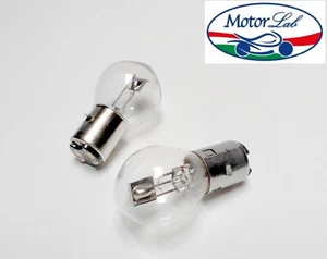 2x Lampadina biluce BA 20D (12V 25/25W) lampada fanale Vespa moto d'epoca - Foto 1 di 1