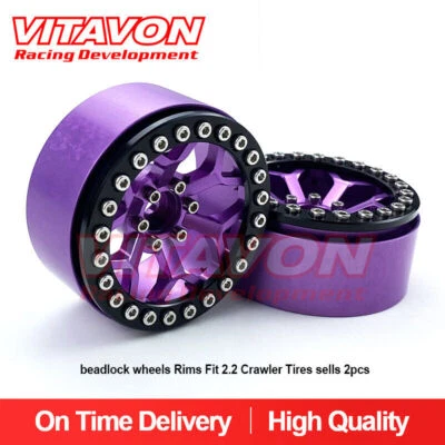 Vitavon CNC Alu beadlock wheels Fit 2.2 Crawler Tires for RYFT Capra  sells 2pcs - Image 1 of 4