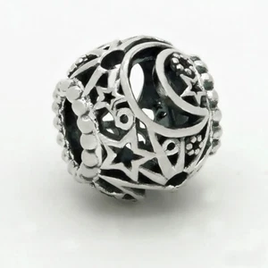 Original Pandora Sonne, Mond & Sterne Charm 925er Sterling Silber 799183C00 Neu - Bild 1 von 1