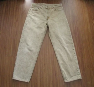 Vintage Levi's 550 Jeans Mens Size 34x30 Brown Denim 90s Light Made in USA 32x29 - Picture 1 of 20