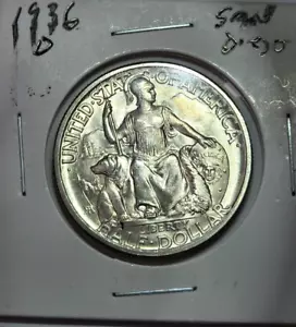 Raw 1936-D San Diego 50C Silver Half Dollar Commemorative Coin - Picture 1 of 2